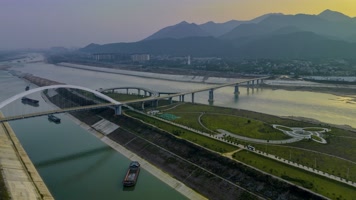 4K延时航拍广西桂平大藤峡水利枢纽