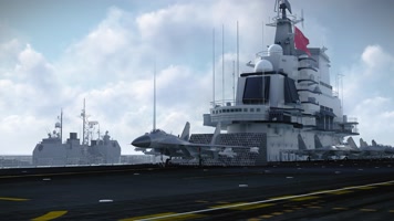 科技歼15战斗机起飞辽宁舰航母舰队海军