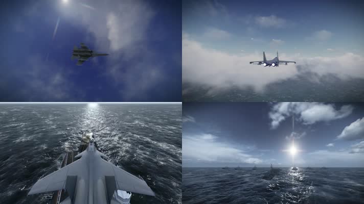 科技歼15战斗机起飞辽宁舰航母舰队海军