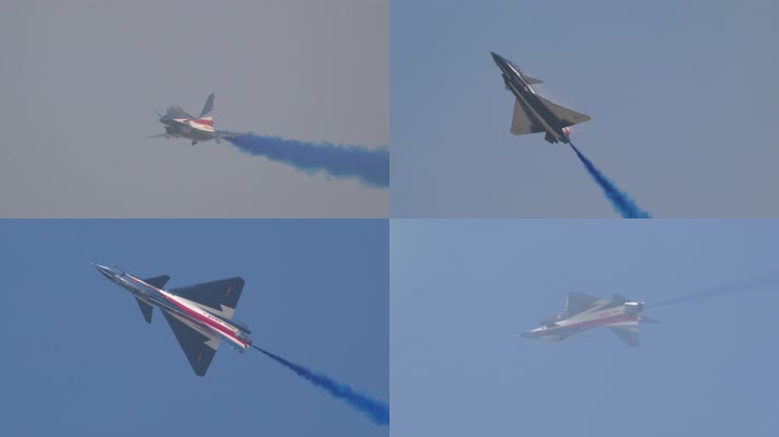 超稳定：中国航展八一表演队歼10战斗机