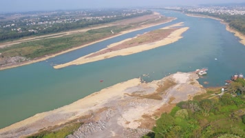 4K航拍桂平大藤峡三江口风光一镜到底