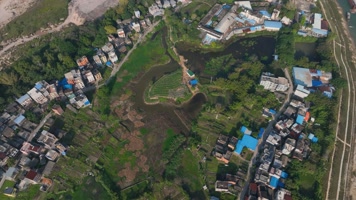 4K航拍桂平市三江口沿岸风光