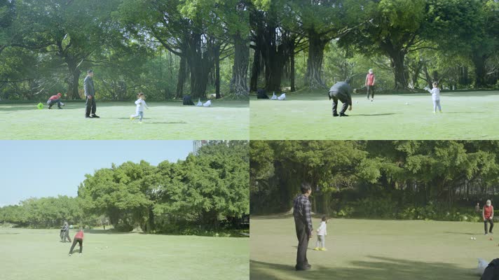 4K拍摄 老人与小孩玩耍