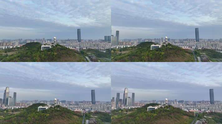 4K环绕航拍南宁气象雷达一镜到底