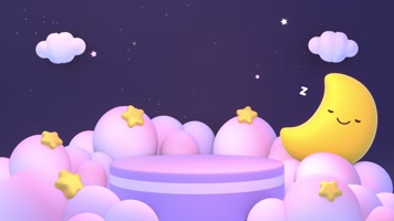 3D可爱卡通舞台背景 3D可爱卡通舞台背景