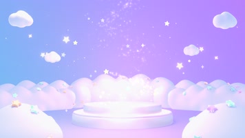 3D卡通梦幻舞台背景