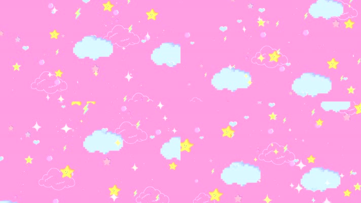 像素风格星星天空卡通背景