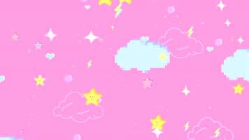 像素风格星星天空卡通背景