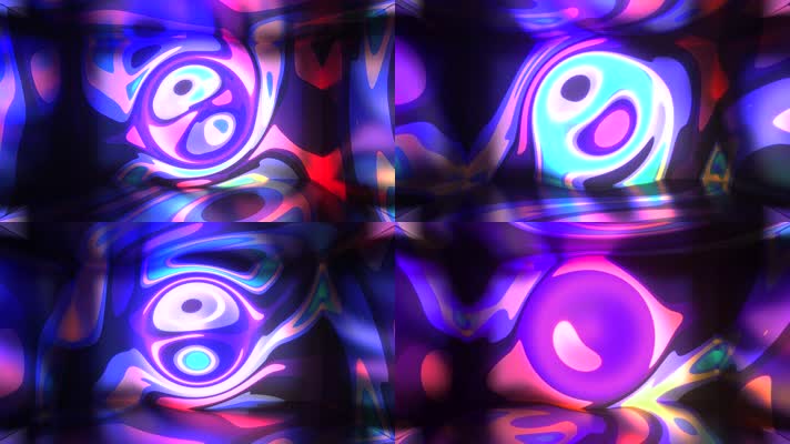 抽象彩色波浪图案