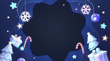 蓝色圣诞节卡通背景