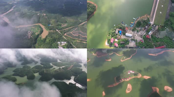 4K航拍 洪潮江水库S