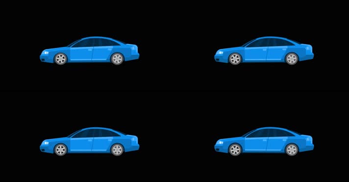 行驶中的小汽车MG动画
