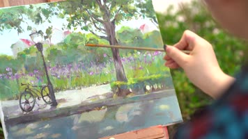 美术学院 绘画 画画 写生 户外写生 艺术生 艺考 油画 水粉画 水彩画 颜料 调色