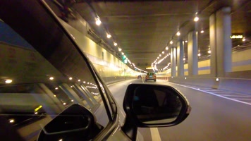 汽车在隧道里行驶视频素材延时摄影4