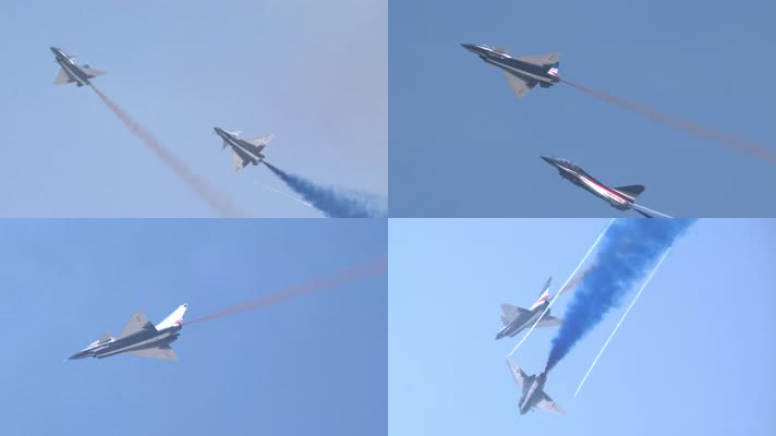 4K超稳：中国航展八一表演队歼10战斗机