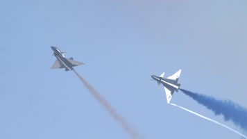 4K超稳：中国航展八一表演队歼10战斗机
