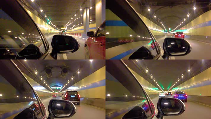 汽车在隧道里行驶视频素材44
