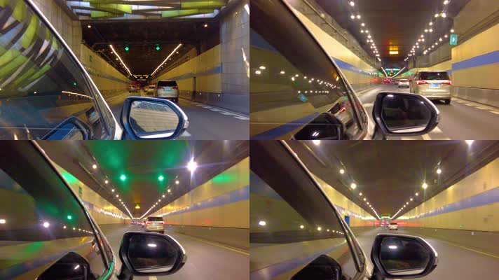 汽车在隧道里行驶视频素材90