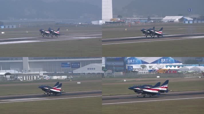 4K超稳：中国航展八一表演队歼10战斗机