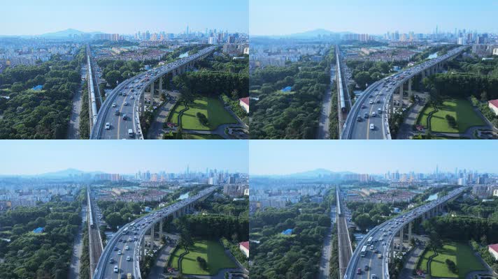 南京长江大桥  两线：火车+车流