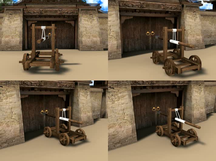  撞车破城门的动画