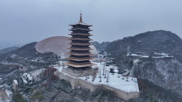 20230115_航拍南京牛首山雪景11航拍南京牛首山风景区雪景