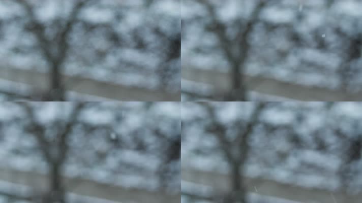 雪花下雪飘雪慢镜头升格4K实拍空镜