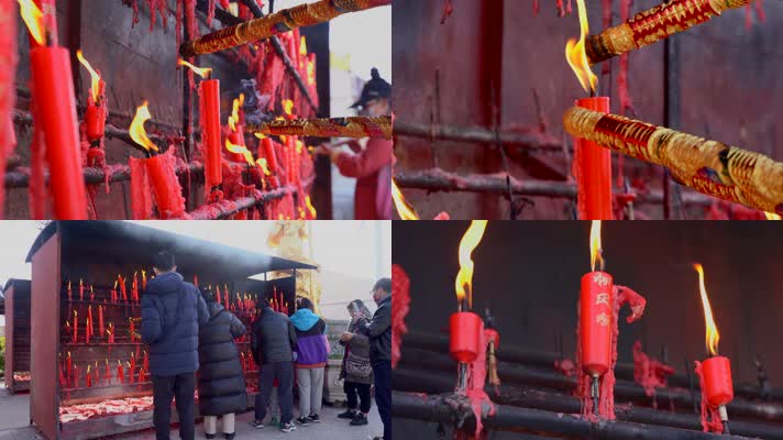 上海奉贤东海观音寺烧香拜佛4K