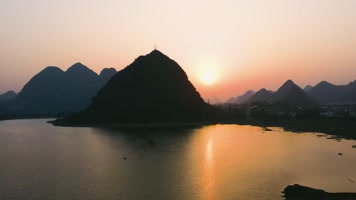 广西罗城成龙湖自然风光