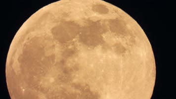 超级月亮夜空唯美特写延时