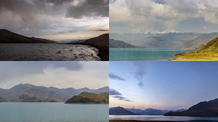 4K延时拍摄西藏山南市贡嘎县羊湖光影