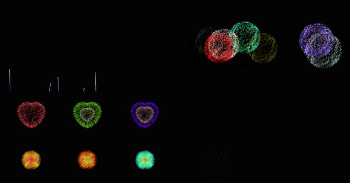 【原创】4k烟花礼花元素22组带通道