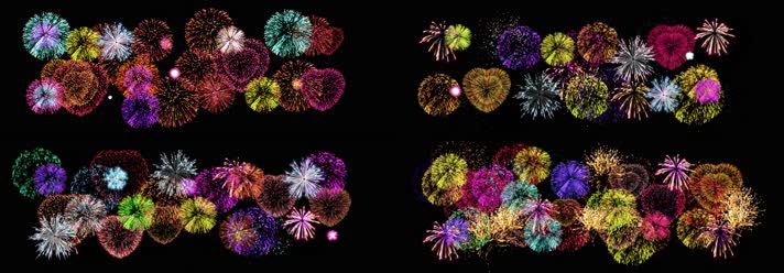 【原创】4K烟花无边框宽屏带通道