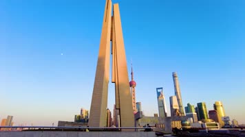 上海外滩上海市人民英雄纪念塔风景视频素材4