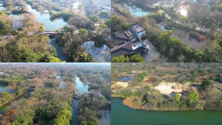 杭州市西湖区西溪湿地美景风景视频素材94