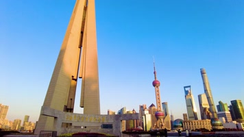 上海外滩上海市人民英雄纪念塔风景视频素材4