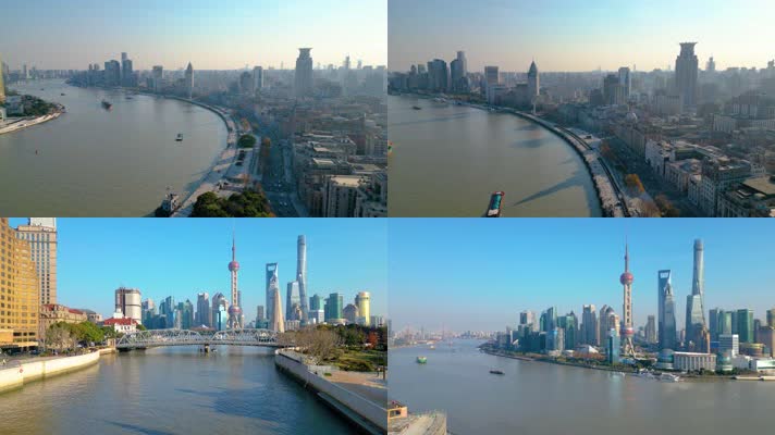 上海外滩乍浦路桥黄浦江苏州河陆家嘴风景9