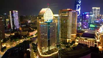 上海外滩乍浦路桥苏州河陆家嘴夜晚夜景视频素材400