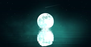 【原创】梦幻月亮唯美倒影背景动画