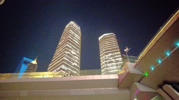 上海市浦东新区陆家嘴金茂大厦夜景视频素材4