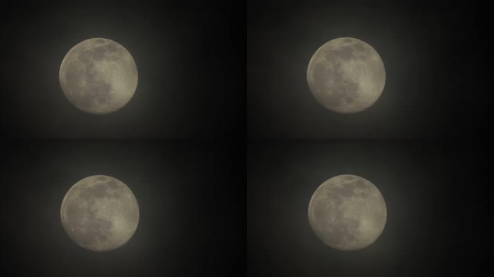 夜空满月乌云雾霾阴森