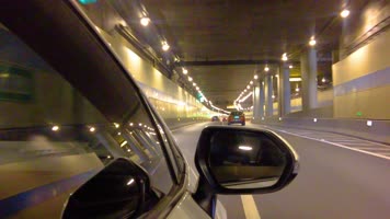 汽车在隧道里行驶视频素材五分钟