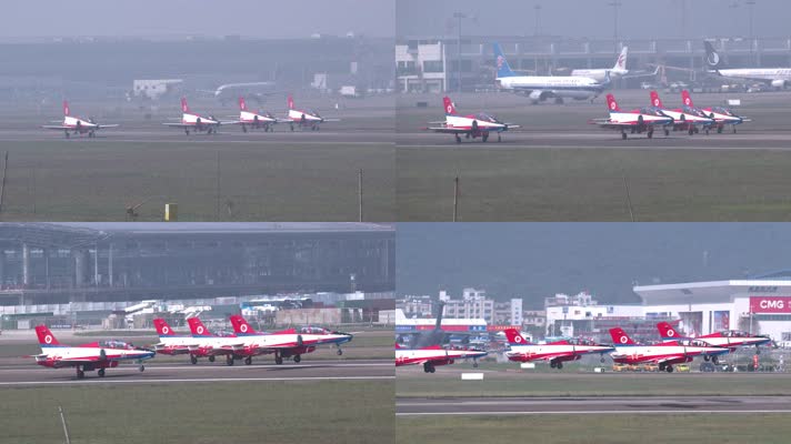 4K超稳：中国航展空军红鹰飞行表演队