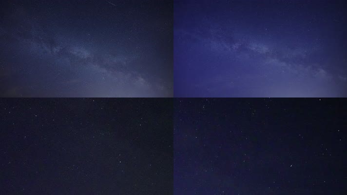 夜晚星空银河流星延时
