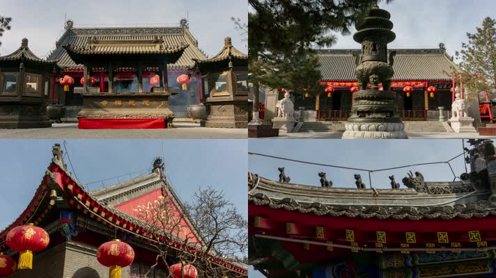 寺院佛教沈阳慈恩寺香火钟鼓楼石碑屋檐钟