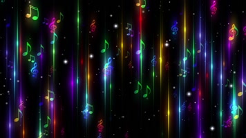 音符发光闪光线条