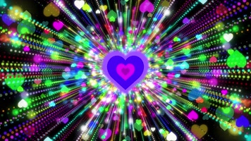 绚丽动感爱心背景