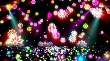 绚丽音符粒子花朵