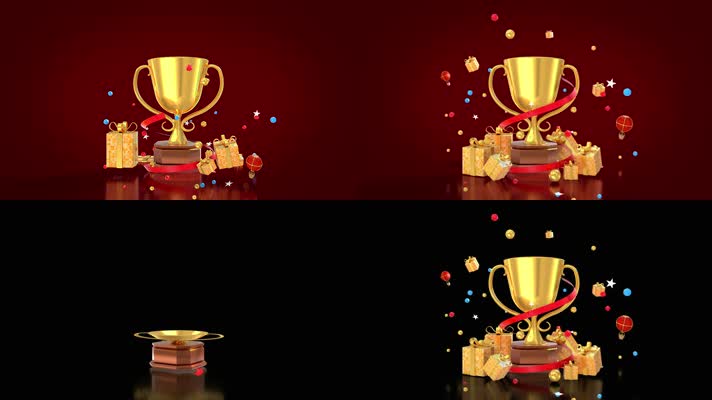 电商元素奖杯AE模板