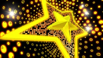 旋转金色五角星